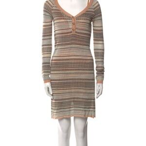 M by Missoni - Striped Long Sleeve Dress